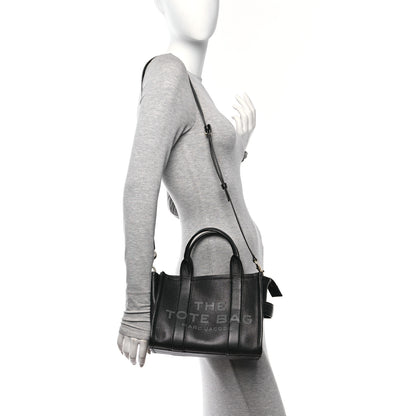 Marc Jacobs Grained Calfskin Small The Tote Bag Black 2 of 9