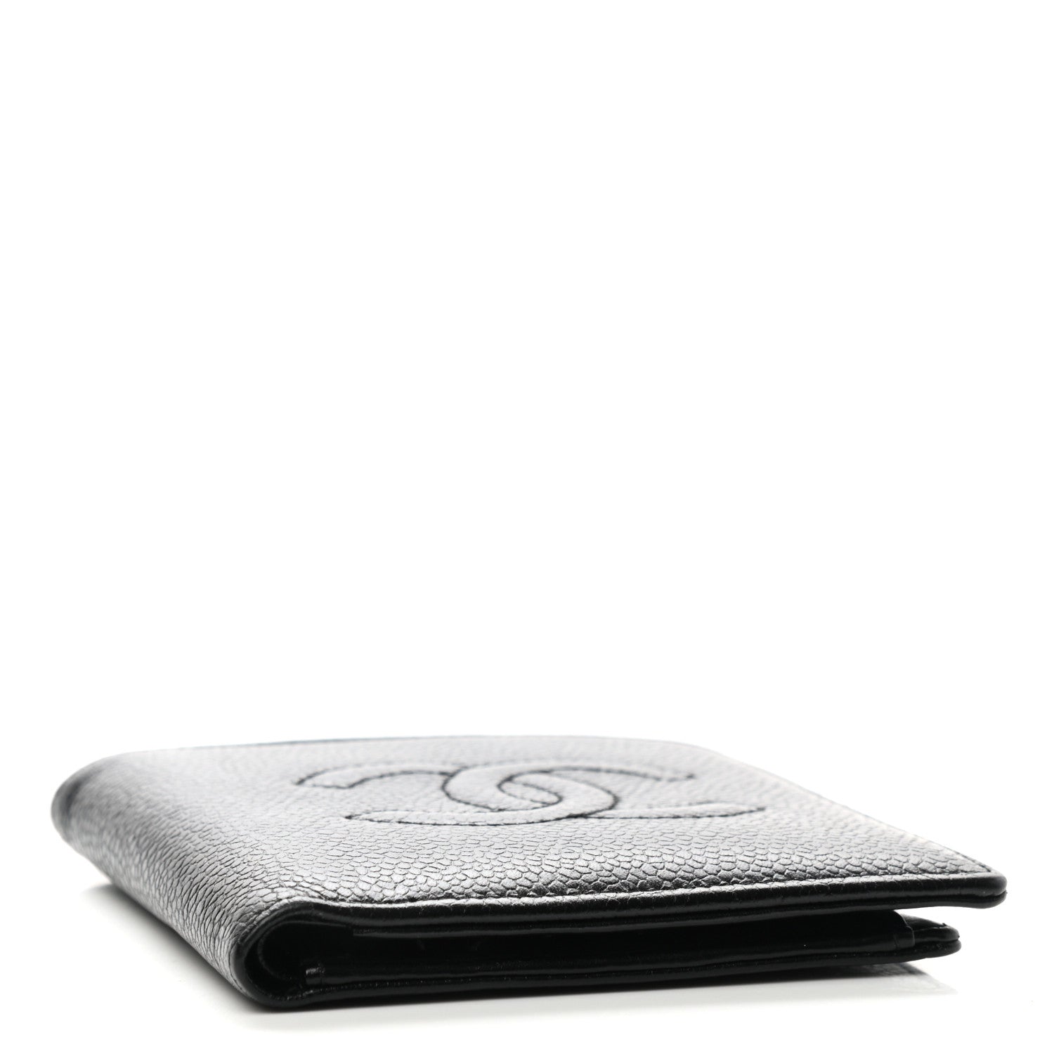 Chanel Caviar Mens Timeless CC Bi-Fold Wallet Black 4 of 7