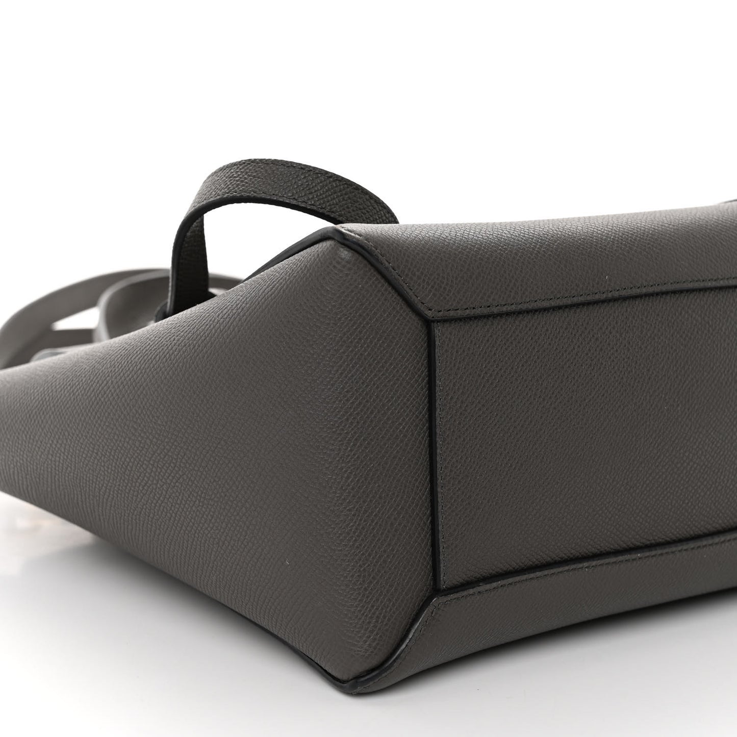 Grained Calfskin Micro Belt Bag Grey