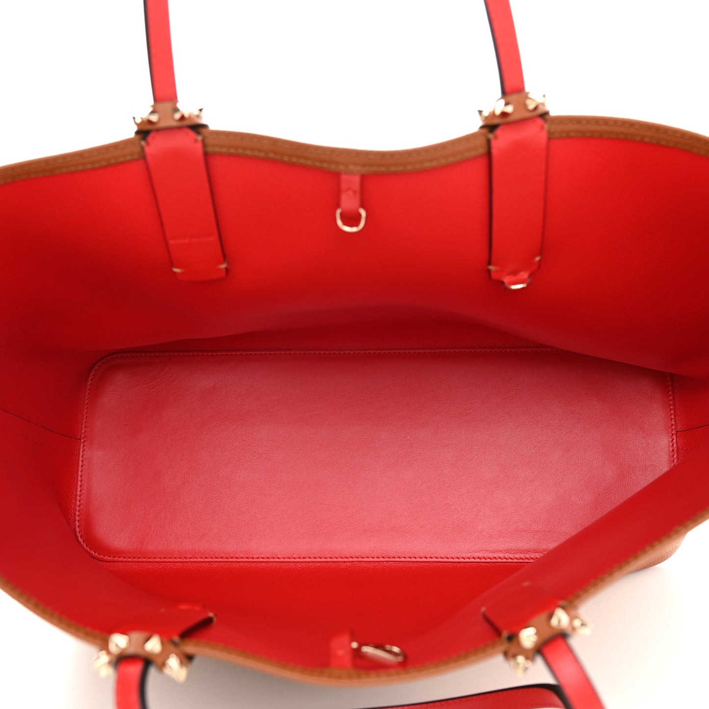 Calfskin Spikes East West Cabata Tote Cannelle