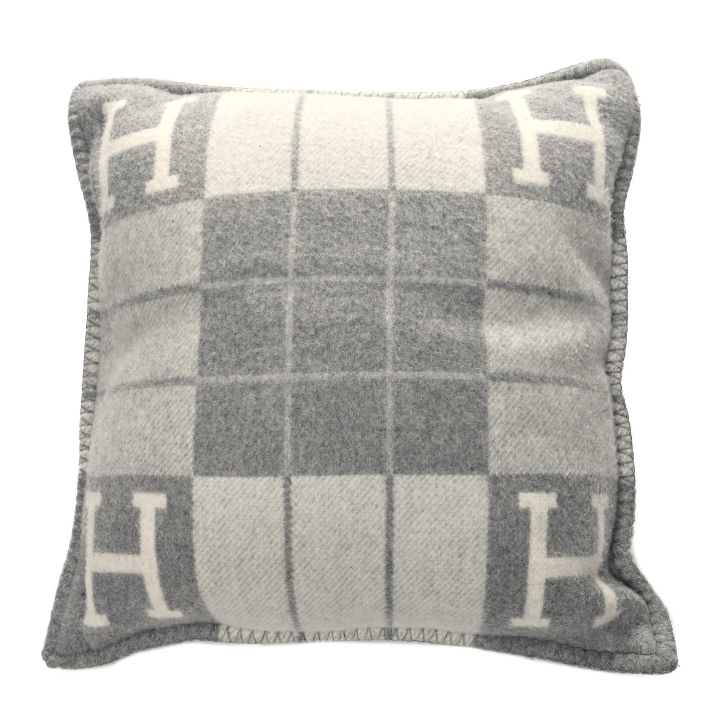 Wool Cashmere Avalon III Pillow PM Ecru Gris Clair
