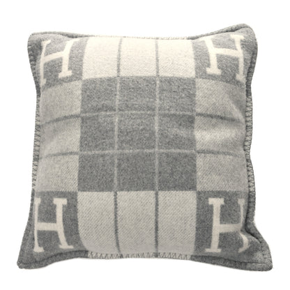 Hermes Wool Cashmere Avalon III Pillow PM Ecru Gris Clair 2 of 5