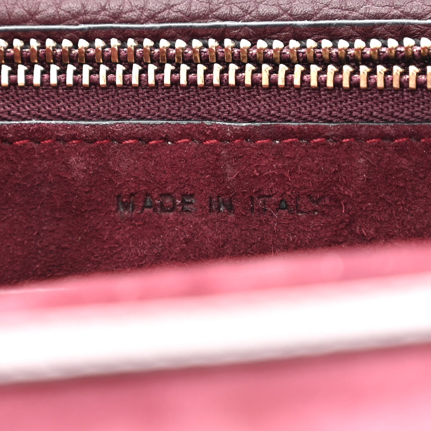 Grained Calfskin D-Bee Crossbody Burgundy