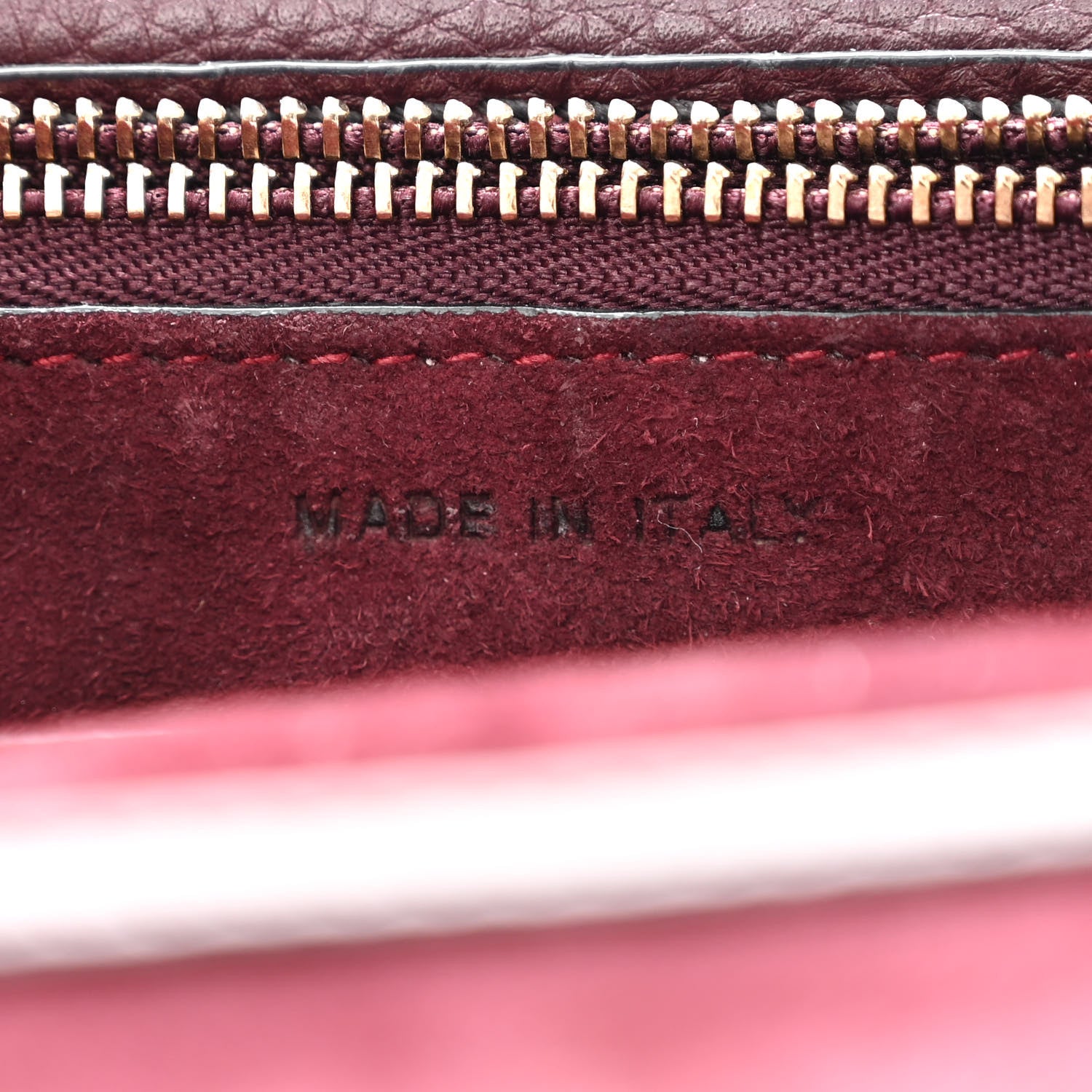 Christian Dior Grained Calfskin D-Bee Crossbody Burgundy 7 of 11