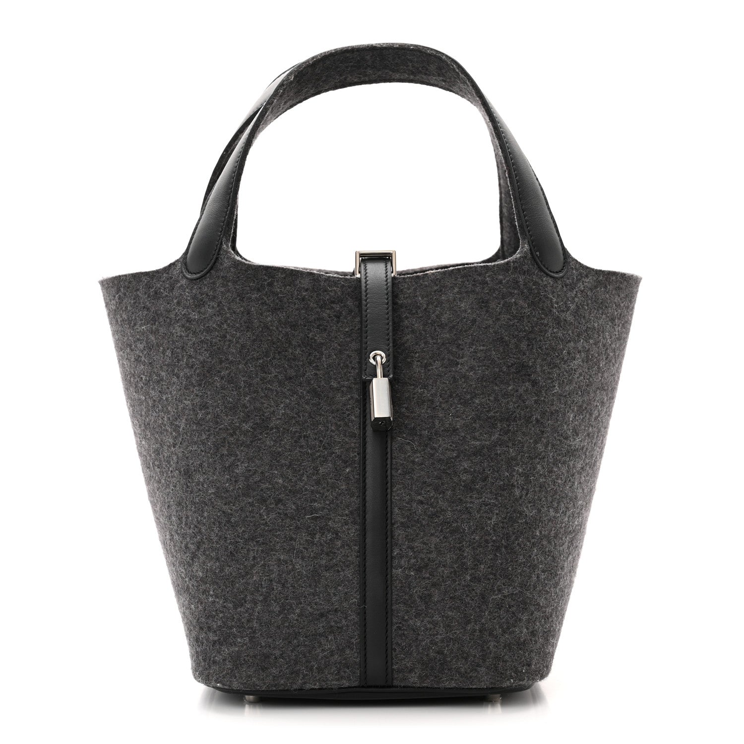 Hermes Feutre Swift Picotin Lock 22 MM Gris Moyen Black 1 of 11