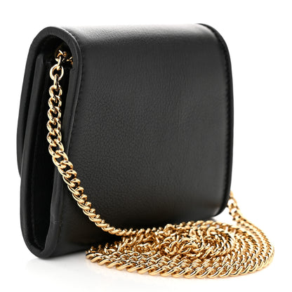 Gucci Roxy Calfskin Medium Blondie Chain Wallet Black 3 of 11