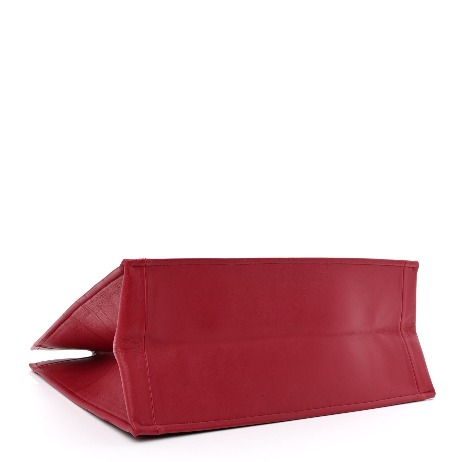 Christian Dior Calfskin Embossed Large Book Tote Red 4 of 15