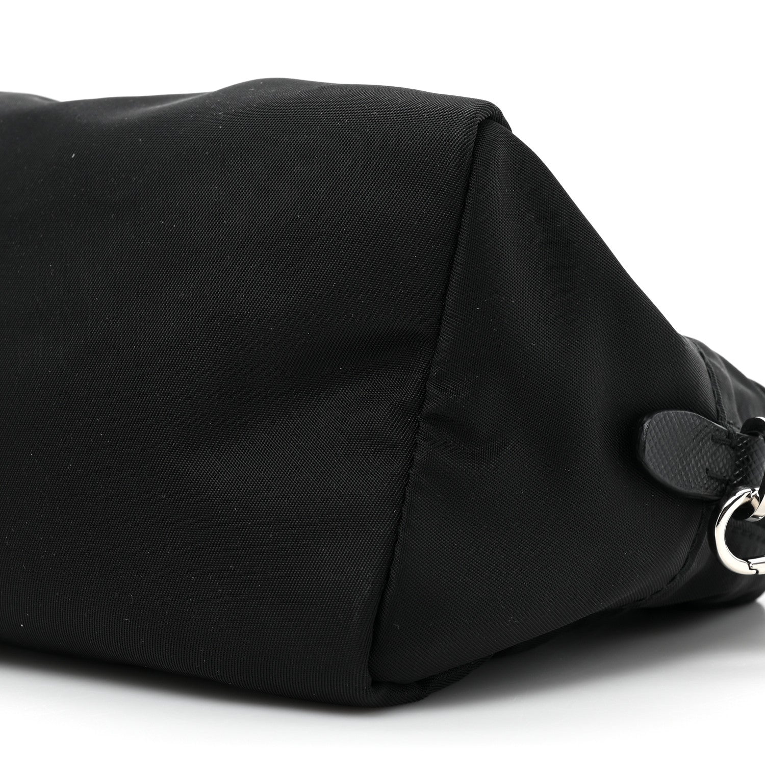 Prada Tessuto Nylon Saffiano Smalto Wristlet Black 7 of 8