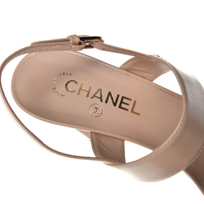 Chanel Lambskin Chain Sandals 41.5 Beige 7 of 7