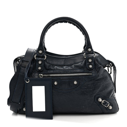 Balenciaga Agneau Giant 12 Silver Hardware Town Bleu Obscur 3 of 14
