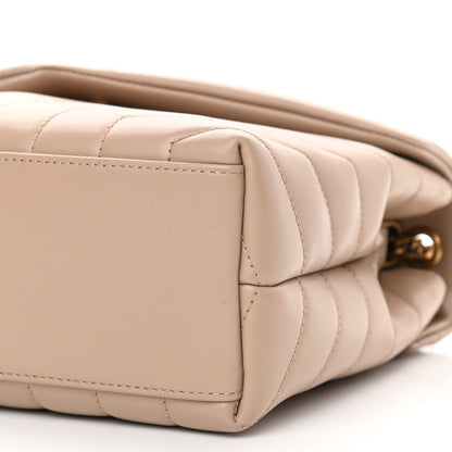 Saint Laurent Calfskin Y Quilted Monogram Small Loulou Chain Satchel Dark Beige 11 of 11