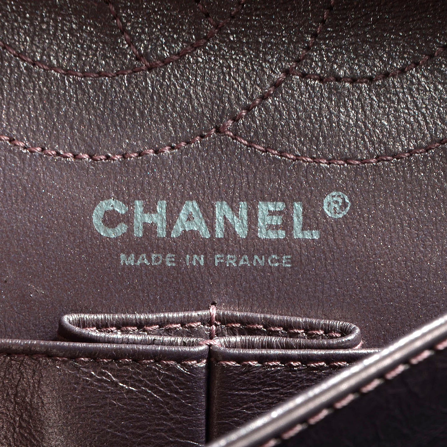 Calfskin 2.55 Reissue 226 Flap Metallic Rose Fonce