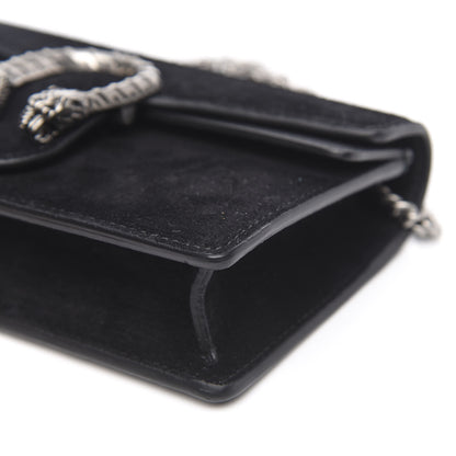 Gucci Suede Super Mini Dionysus Shoulder Bag Black 9 of 10