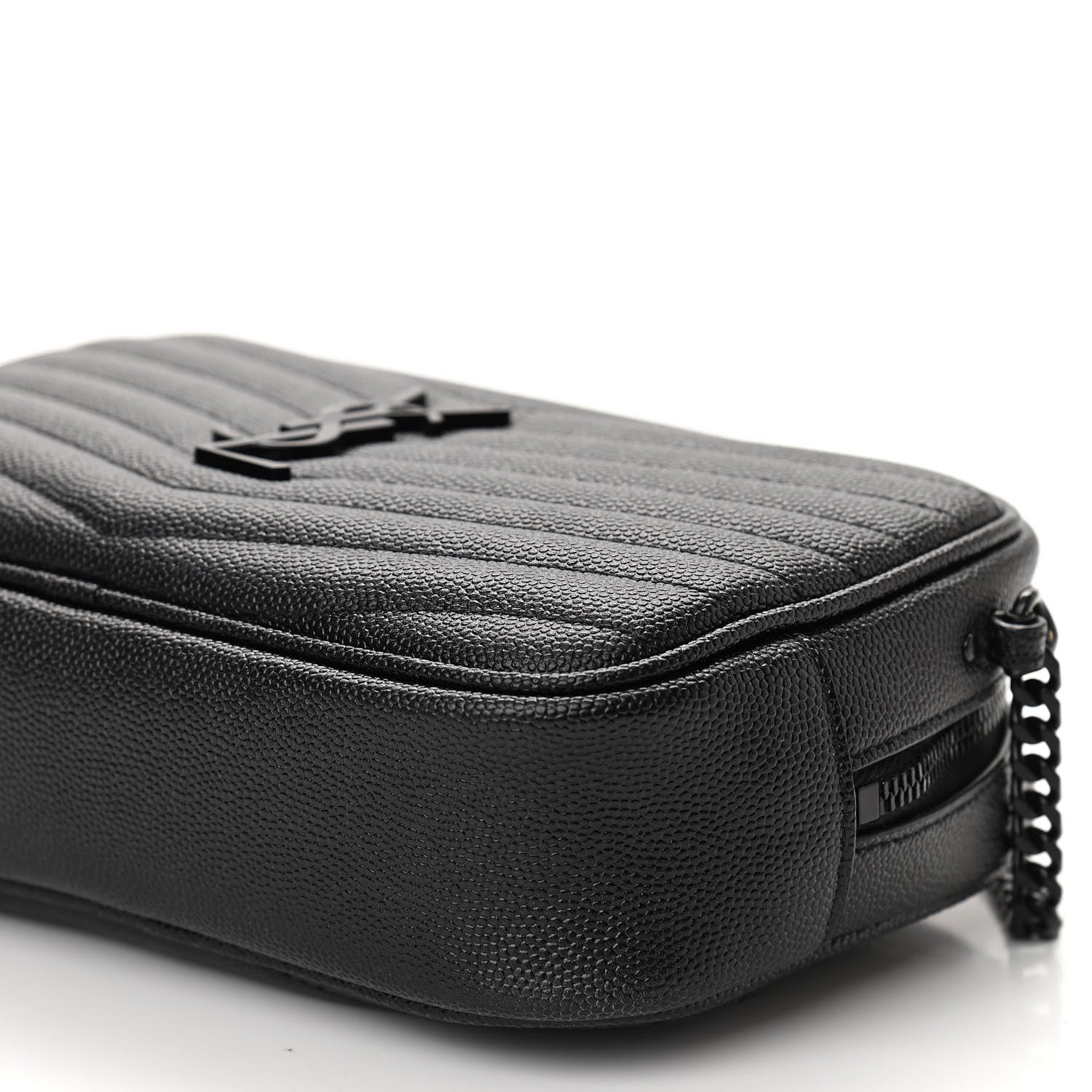 Saint Laurent Grain De Poudre Matelasse Monogram Mini Lou Camera Bag Black 10 of 11