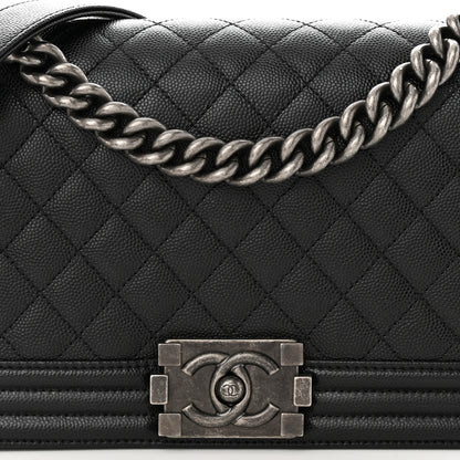 Chanel Caviar Quilted Medium Boy Flap Black 8 of 11