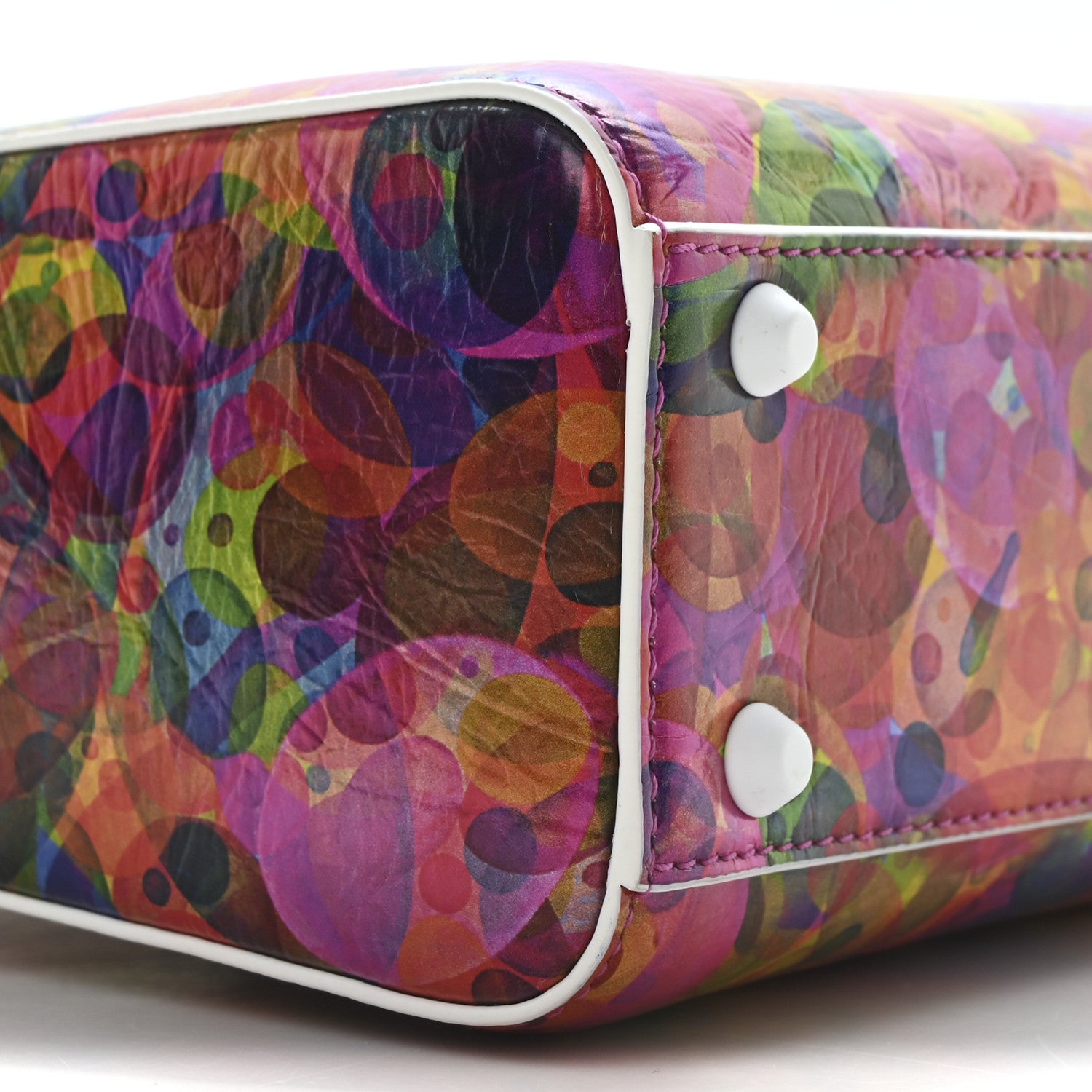 Christian Dior X HUANG YUXING Lambskin Printed Mini Lady Dior Art White Multicolor 9 of 11