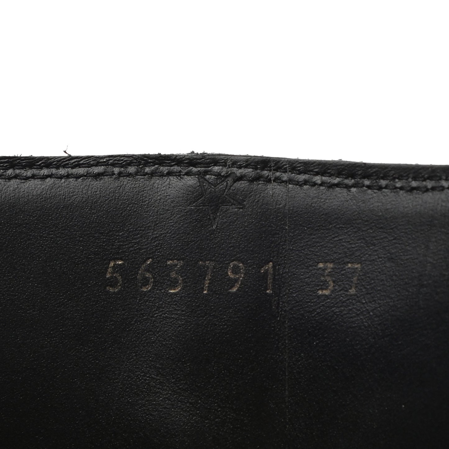 Polished Calfskin Rim Boots 37 Black