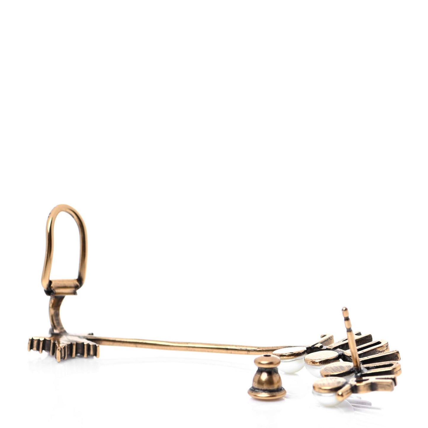 Pearl Crystal J'Adior Earring Gold