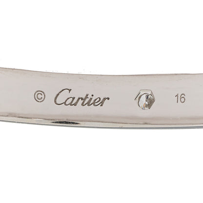 Cartier 18K White Gold 4 Diamond LOVE Bracelet 16 5 of 7