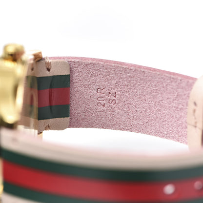 Gucci Stainless Steel Calfskin 38mm G-Timeless Stripe Web Quartz Watch Pink 6 of 6