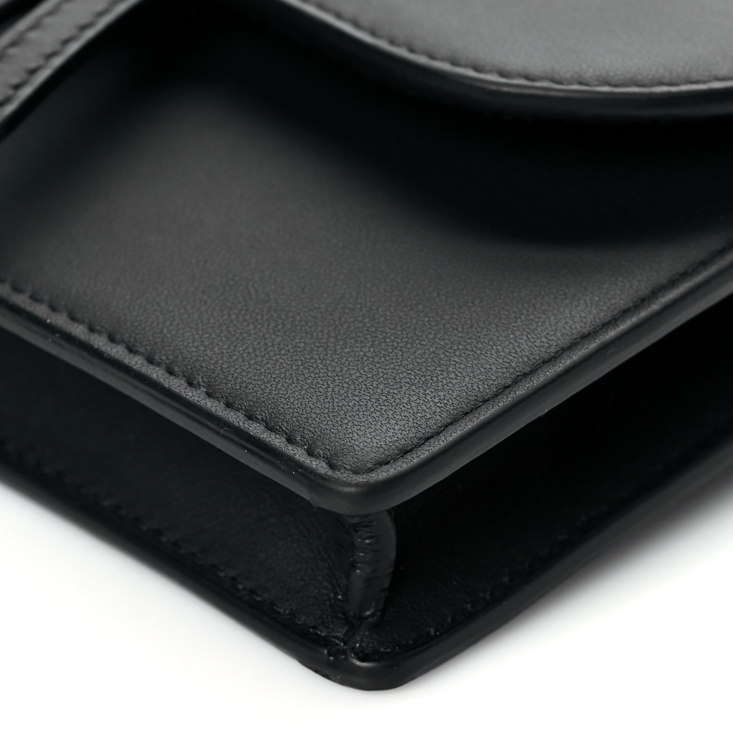 Ultra Matte Calfskin Saddle Belt Bag Black