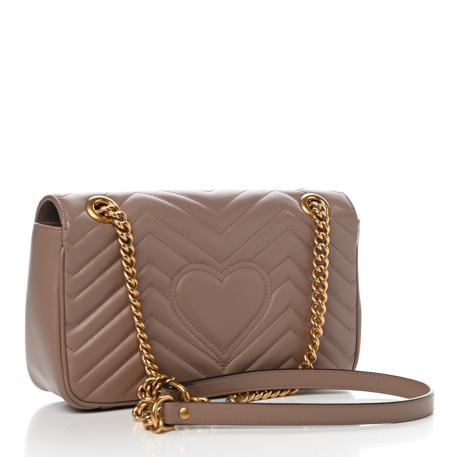 Gucci Calfskin Matelasse Small GG Marmont Shoulder Bag Porcelain Rose 3 of 11