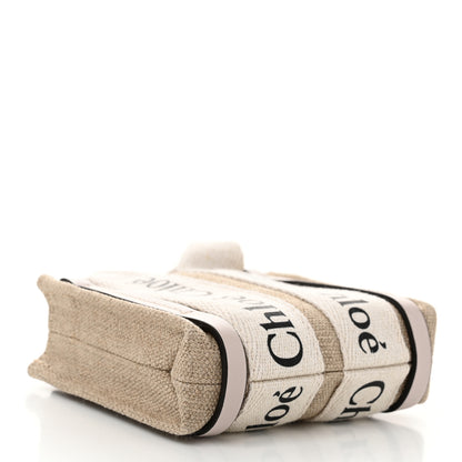 Chloe Cotton Calfskin Nano Woody Ribbon Tote White Pink 4 of 10