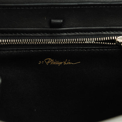 3.1 Phillip Lim 3.1 Metallic Mix Textured Calfskin Mini Pashli Satchel Silver Black White 6 of 7