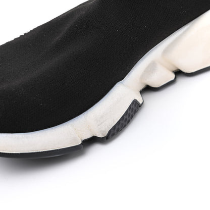 Balenciaga Neoprene Knit Womens Speed Sneakers 38 Black White 12 of 14