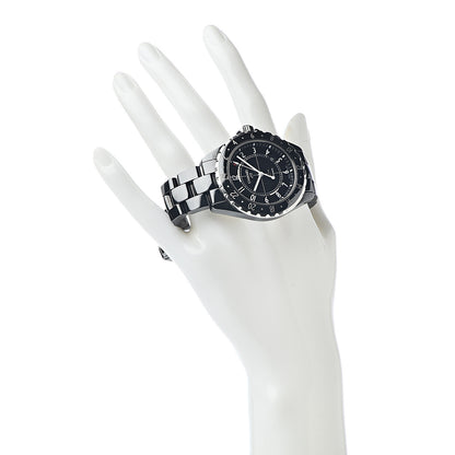 Chanel Stainless Steel Ceramic 41mm J12 GMT Automatic Watch Black 2 of 9