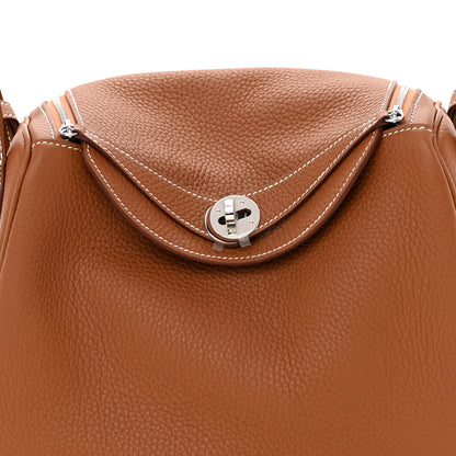 Hermes Taurillon Clemence Lindy 26 Gold 7 of 10