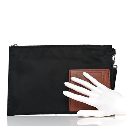 Burberry Nylon Edin Zip Pouch Black Brown 2 of 9