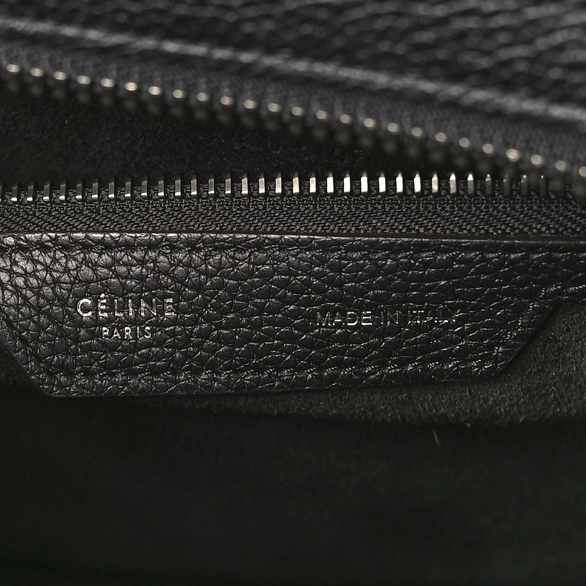 Drummed Calfskin Micro Luggage Black