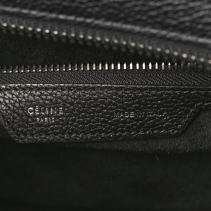 Celine Drummed Calfskin Micro Luggage Black 6 of 9