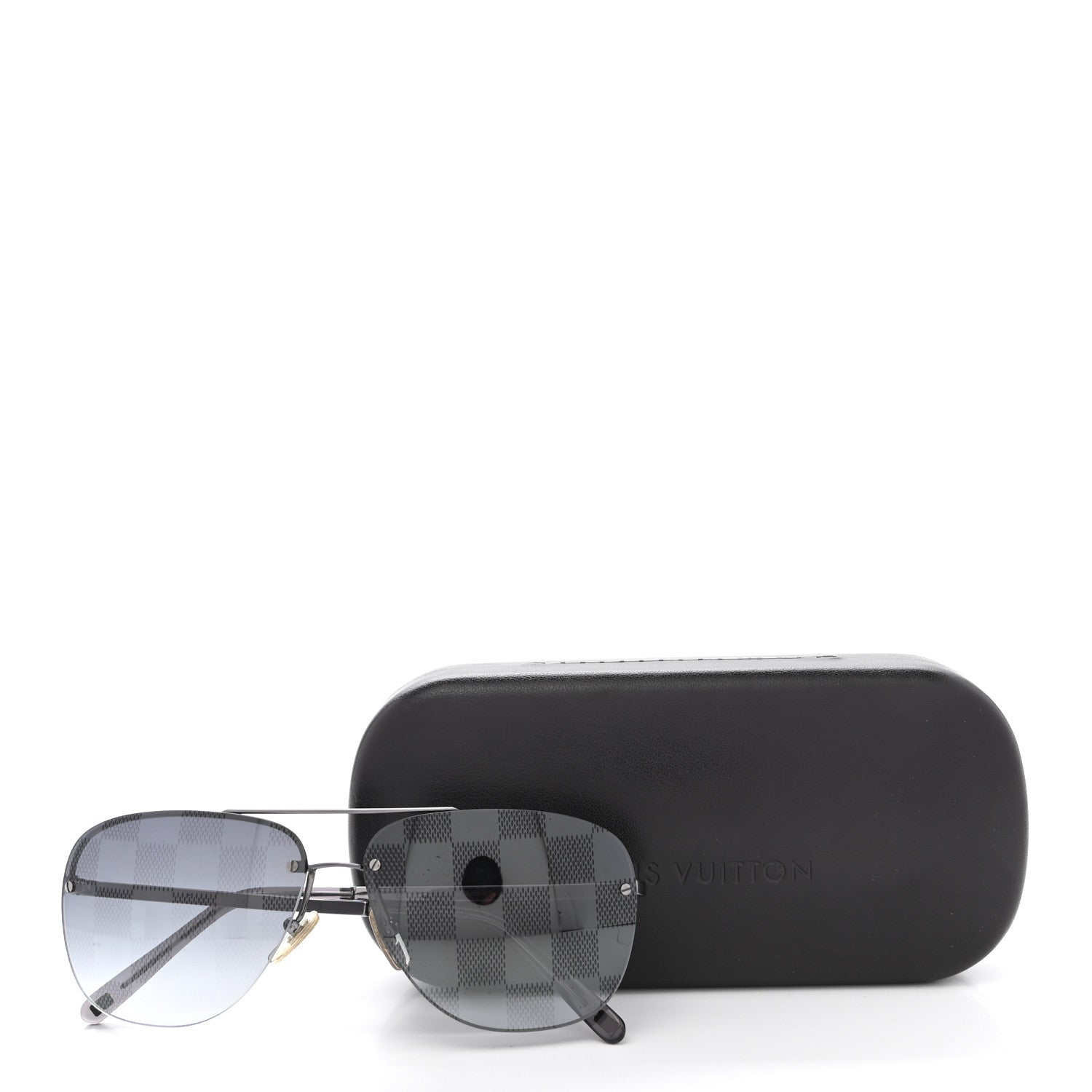 Louis Vuitton Damier Socoa Aviator Sunglasses Z0216U Silver 8 of 8