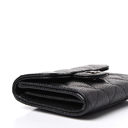 Chanel Caviar Quilted Flap Card Holder Wallet Black 6 of 11