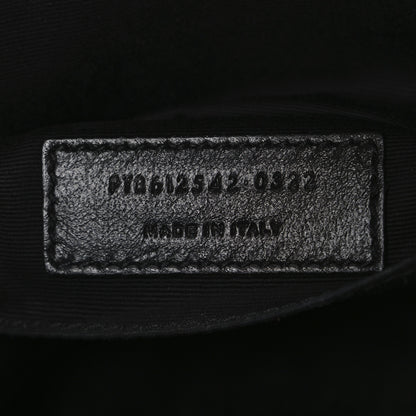 Saint Laurent Patent Calfskin Crocodile Embossed Monogram Lou Camera Bag Black 7 of 12