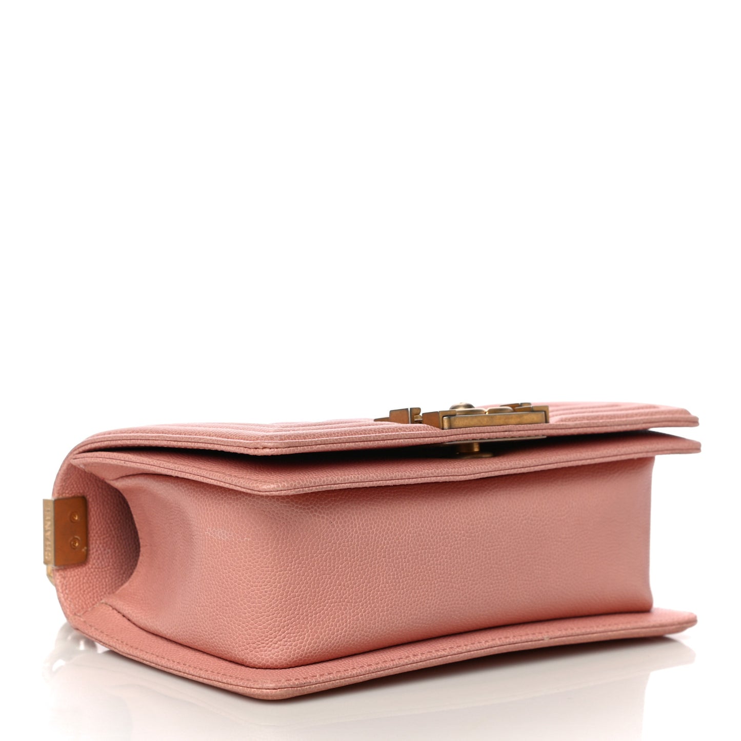 Caviar Quilted Small Boy Flap Light Pink