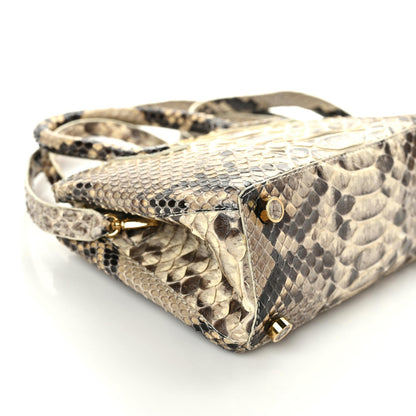 Nancy Gonzalez Python Top Handle Bag Grey White 8 of 9