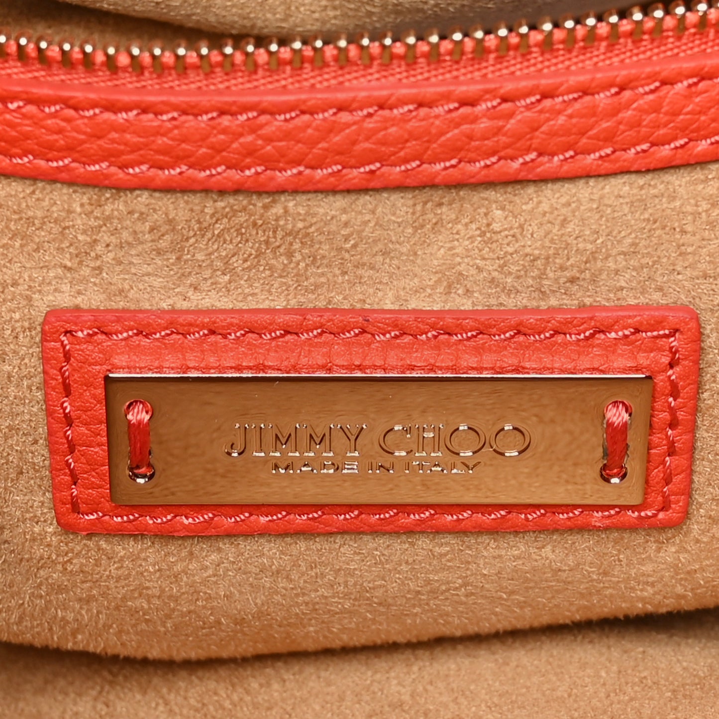 Grained Calfskin Large Riki Bag Red
