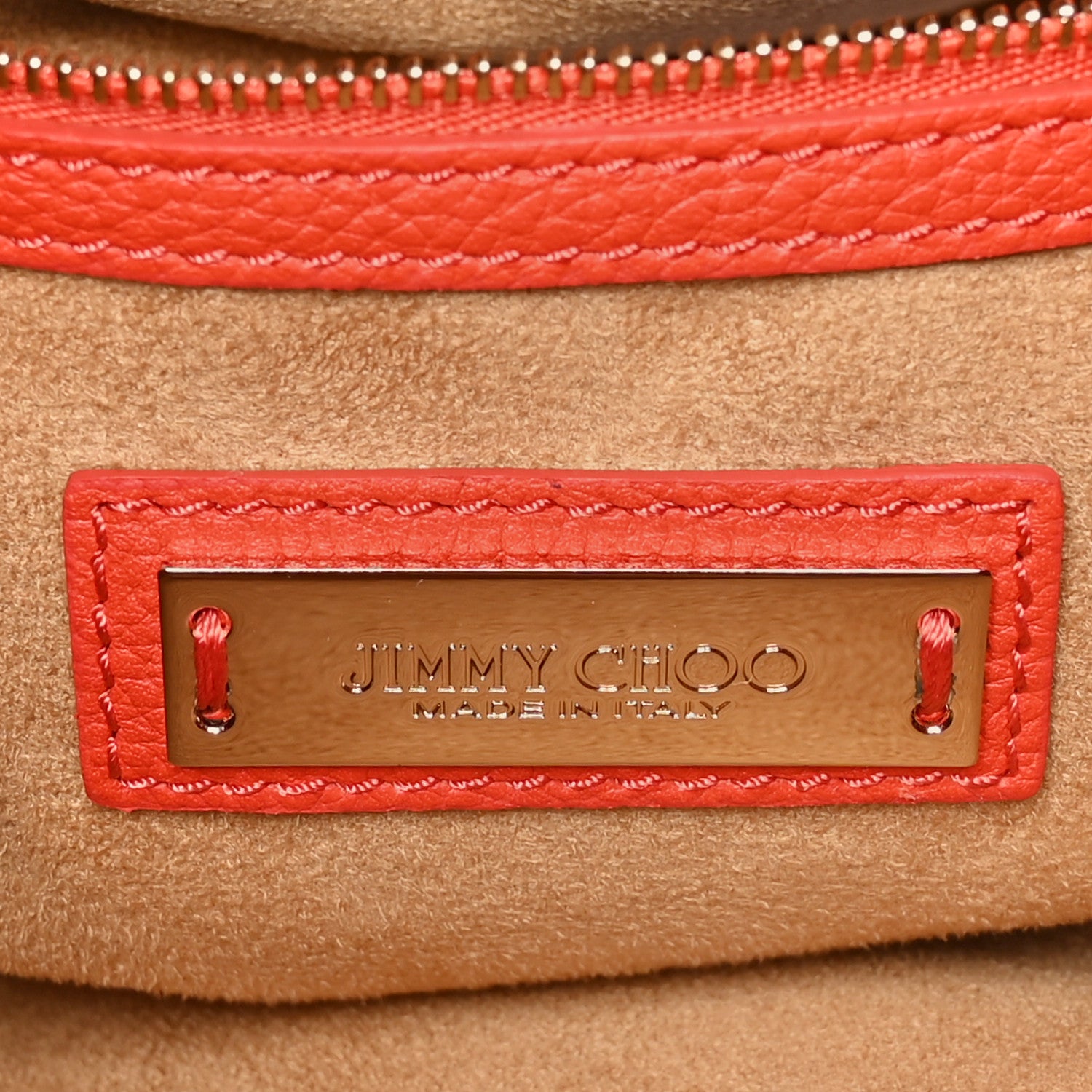 Jimmy Choo Grained Calfskin Large Riki Bag Red 6 of 9