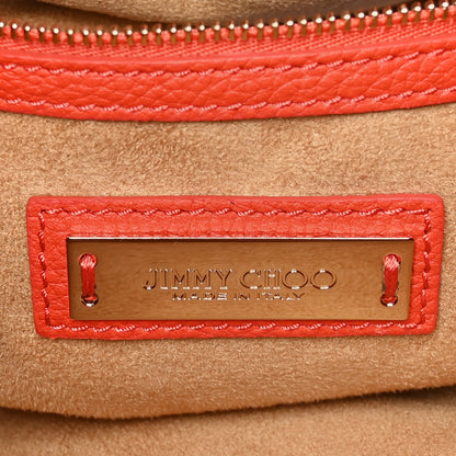 Jimmy Choo Grained Calfskin Large Riki Bag Red 6 of 9