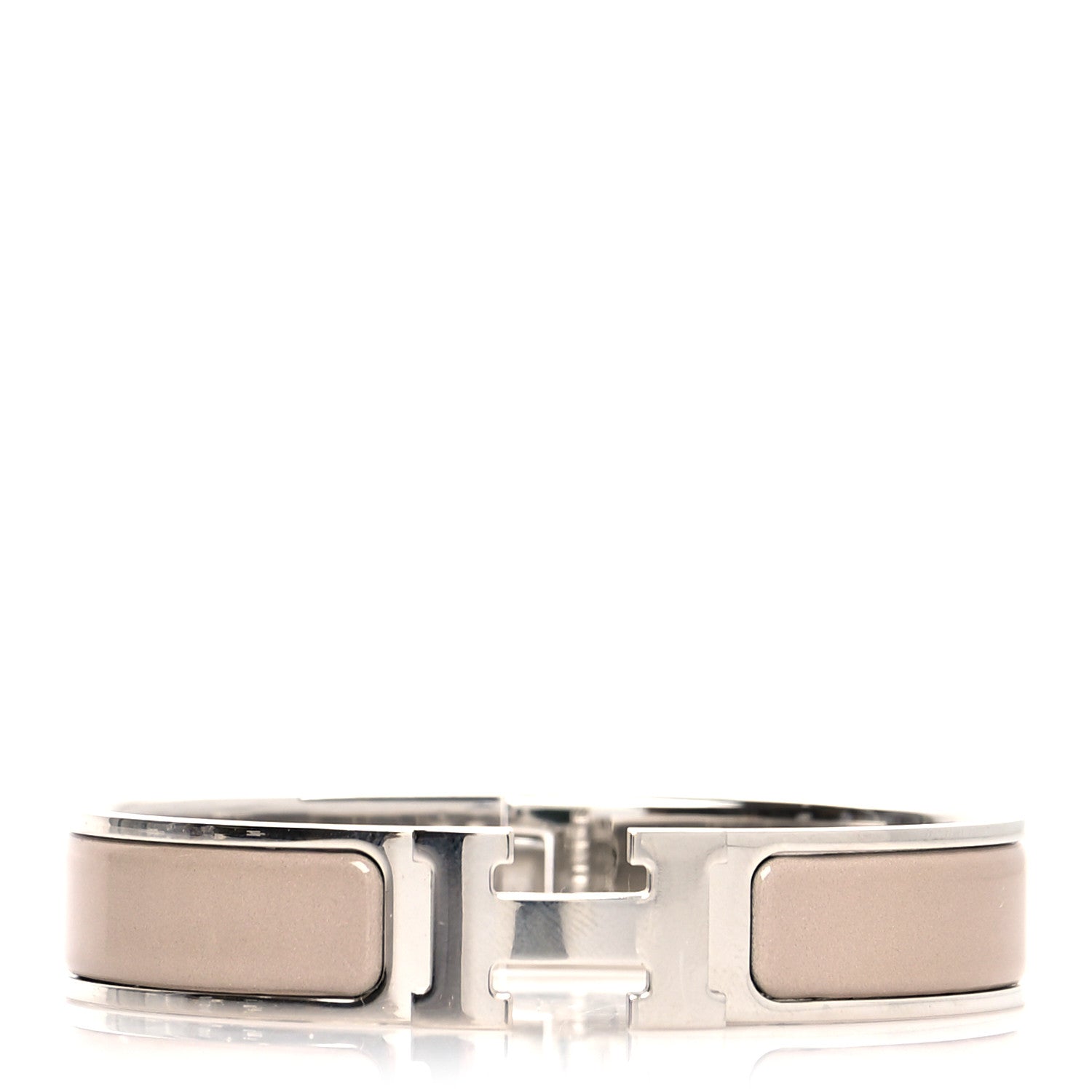 Hermes Enamel Narrow Clic Clac H Bracelet PM Marron Glace 1 of 5