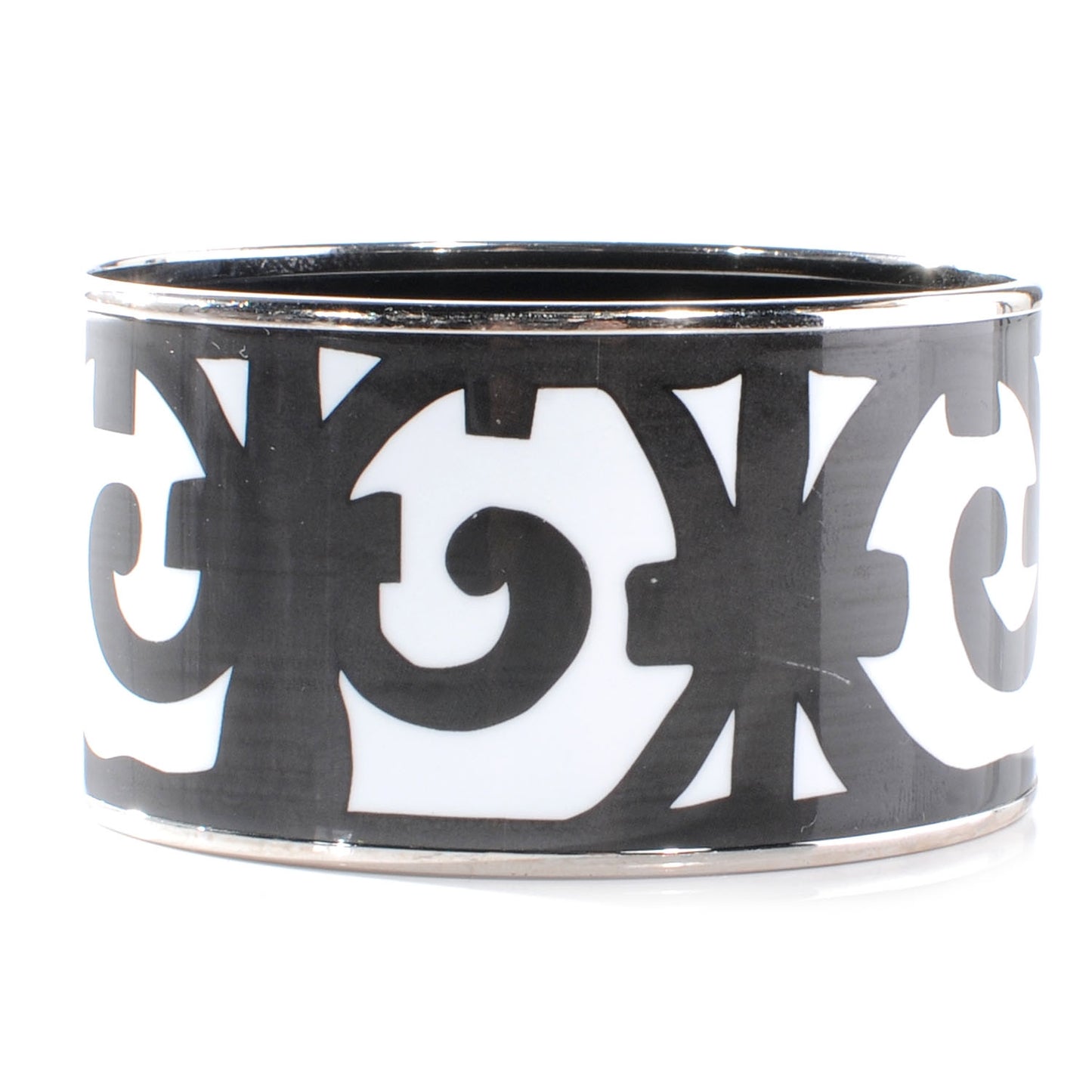 Enamel Printed Extra Wide Balcons du Guadalquivir Bracelet 65 Black