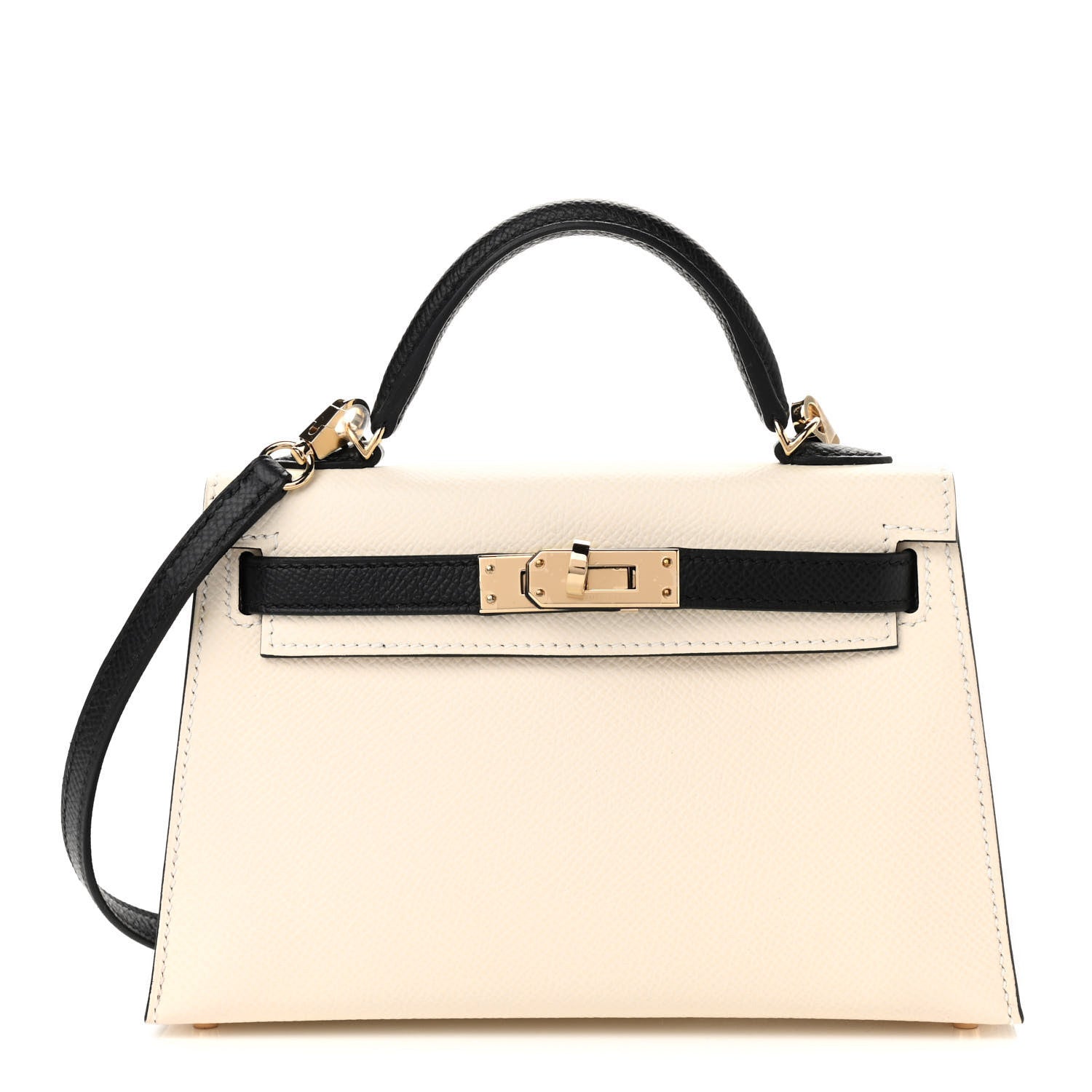 Hermes Epsom Mini Horseshoe Kelly Sellier 20 Nata Black 1 of 9