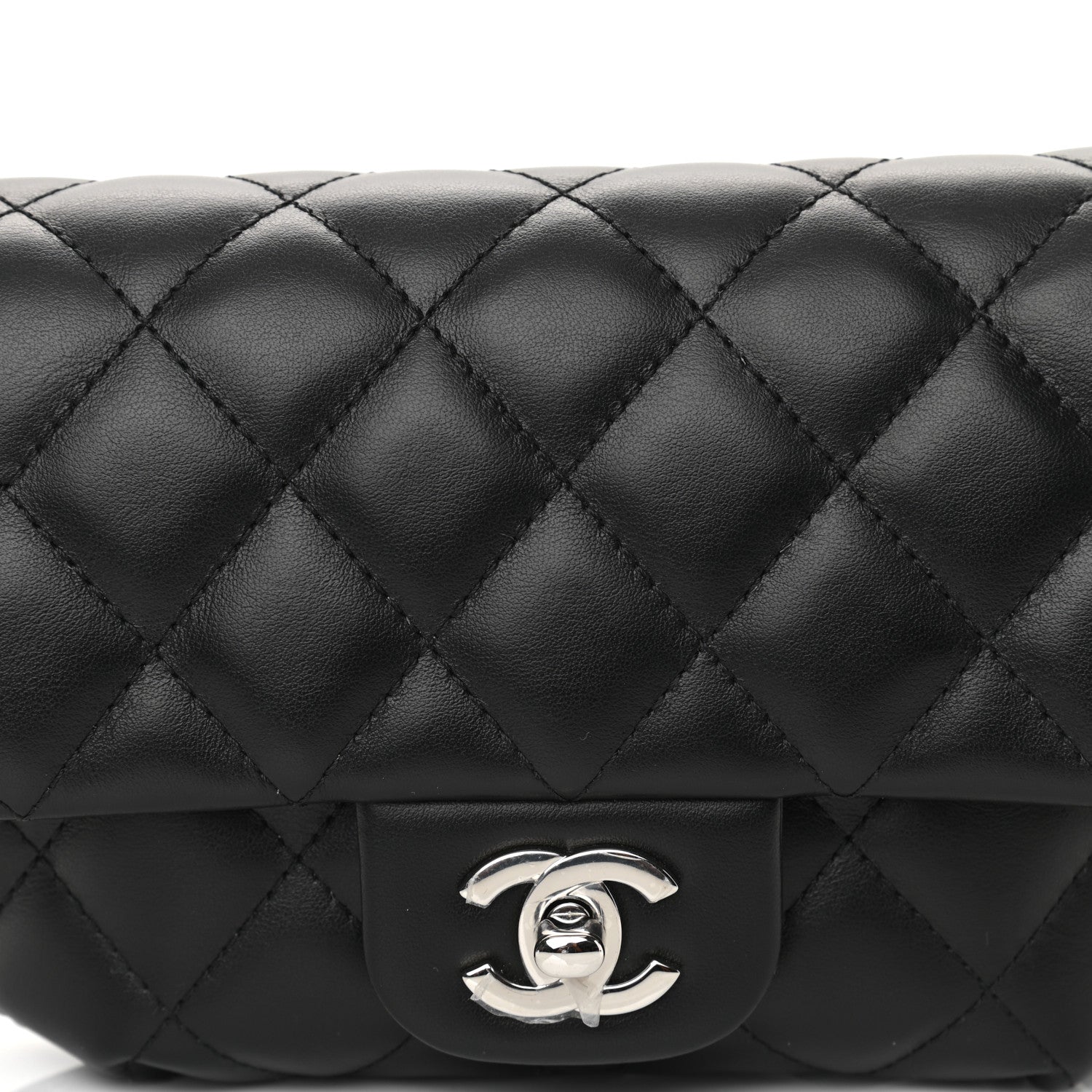 Chanel Calfskin Quilted CC Uniform Flap Belt Bag Black 9 of 11