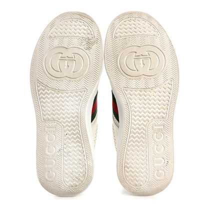 Gucci Calfskin Web Perforated Womens Platform 55mm Sneakers 40 White Bright Splash 6 of 18