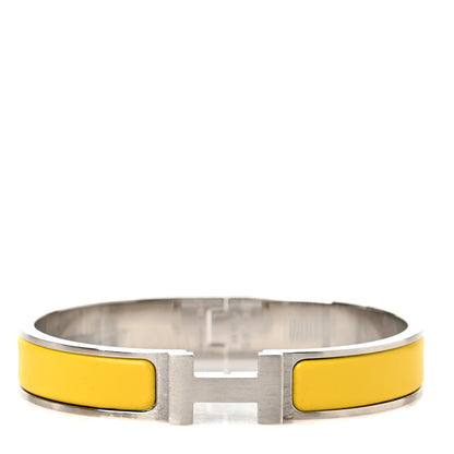 Hermes Matte Enamel Narrow Clic Clac HH Bracelet T5 Jaune de Naples 1 of 4