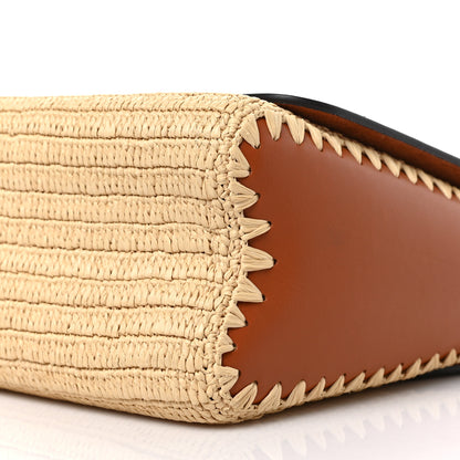 Louis Vuitton Calfskin Raffia Twist Shoulder Bag MM Caramel 8 of 8