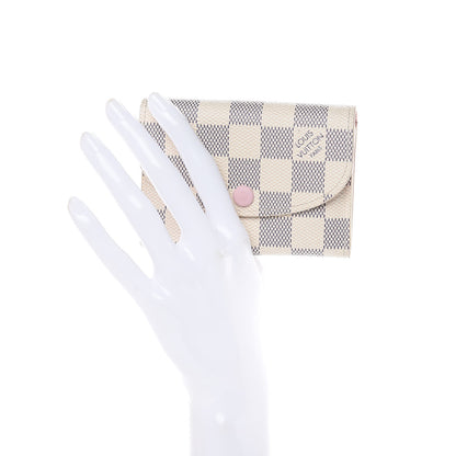 Louis Vuitton Damier Azur Rosalie Coin Purse Rose Ballerine 2 of 13